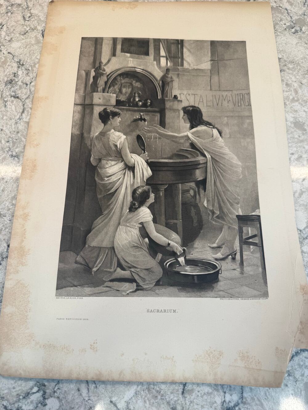 “Sacrium” Paris Exposition 1889 Gravure Gebbie & Husson Co Ltd Print